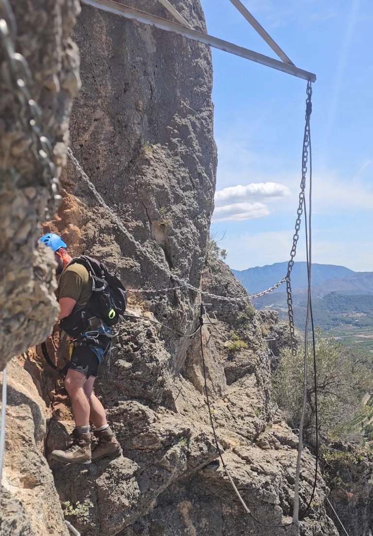 Via ferrata La Falconera swing